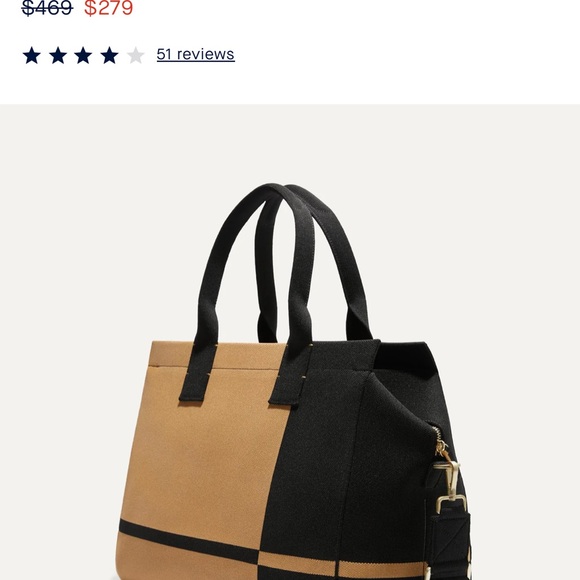 Rothy's Black and Tan Tote Bag - Picture 9 of 11